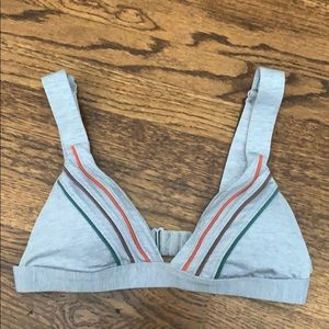 GRAY RVCA BIKINI TOP